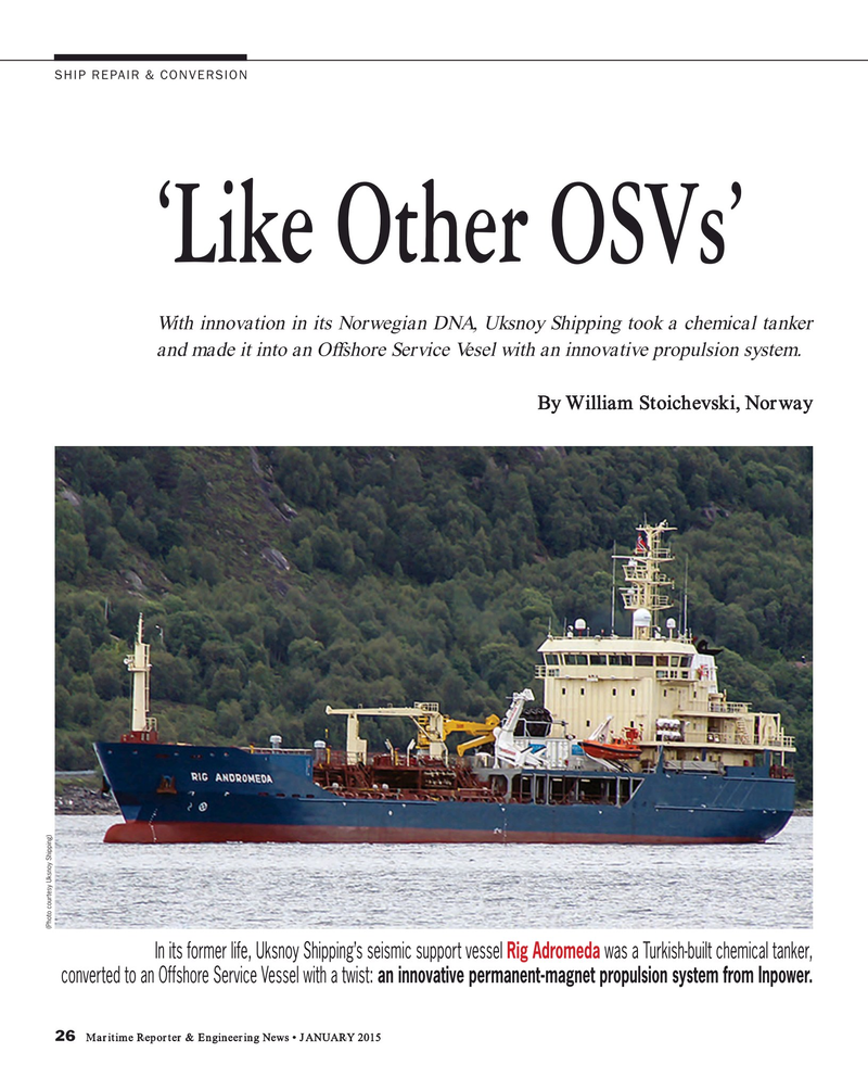 Maritime Reporter Magazine, page 26,  Jan 2015