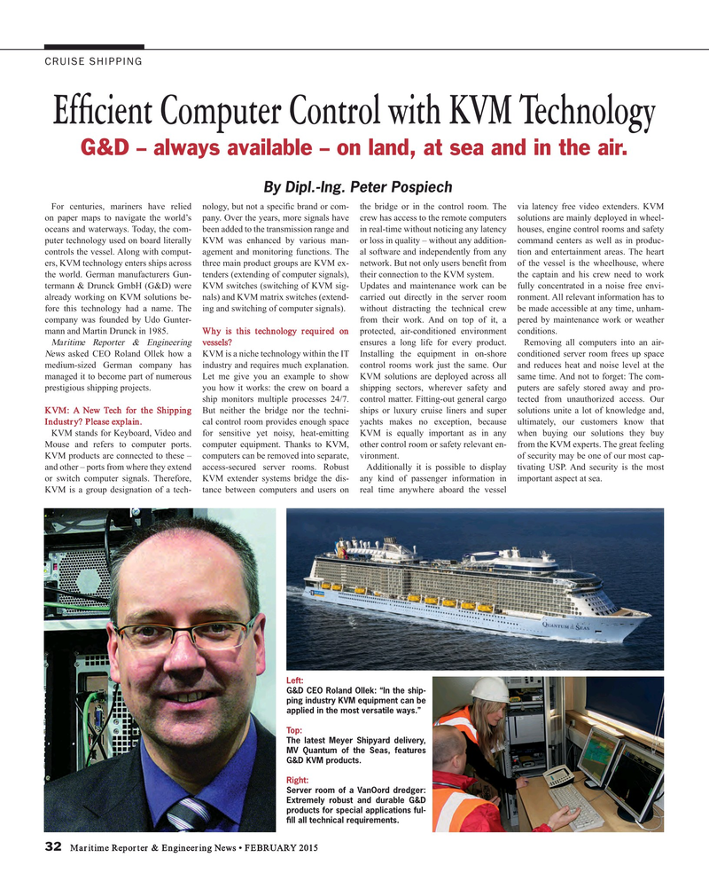 Maritime Reporter Magazine, page 32,  Feb 2015