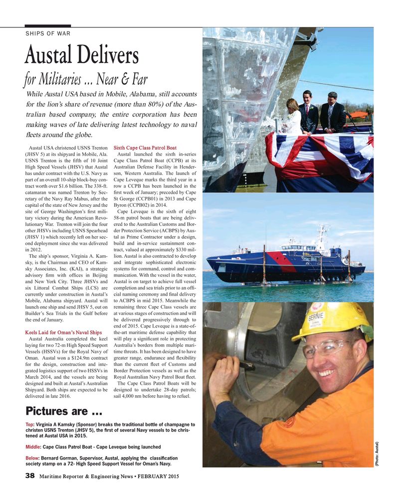 Maritime Reporter Magazine, page 38,  Feb 2015