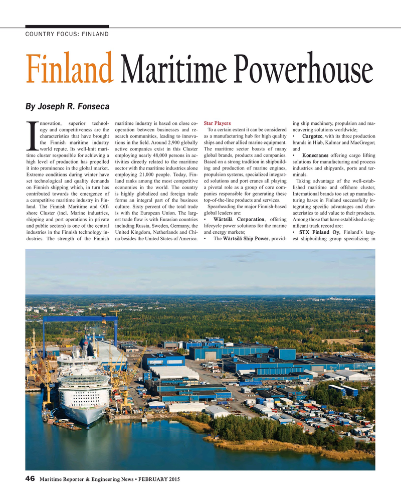 Maritime Reporter Magazine, page 46,  Feb 2015
