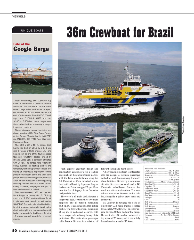 Maritime Reporter Magazine, page 50,  Feb 2015