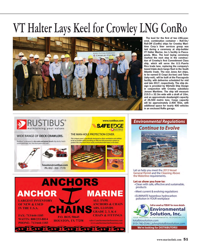 Maritime Reporter Magazine, page 51,  Feb 2015