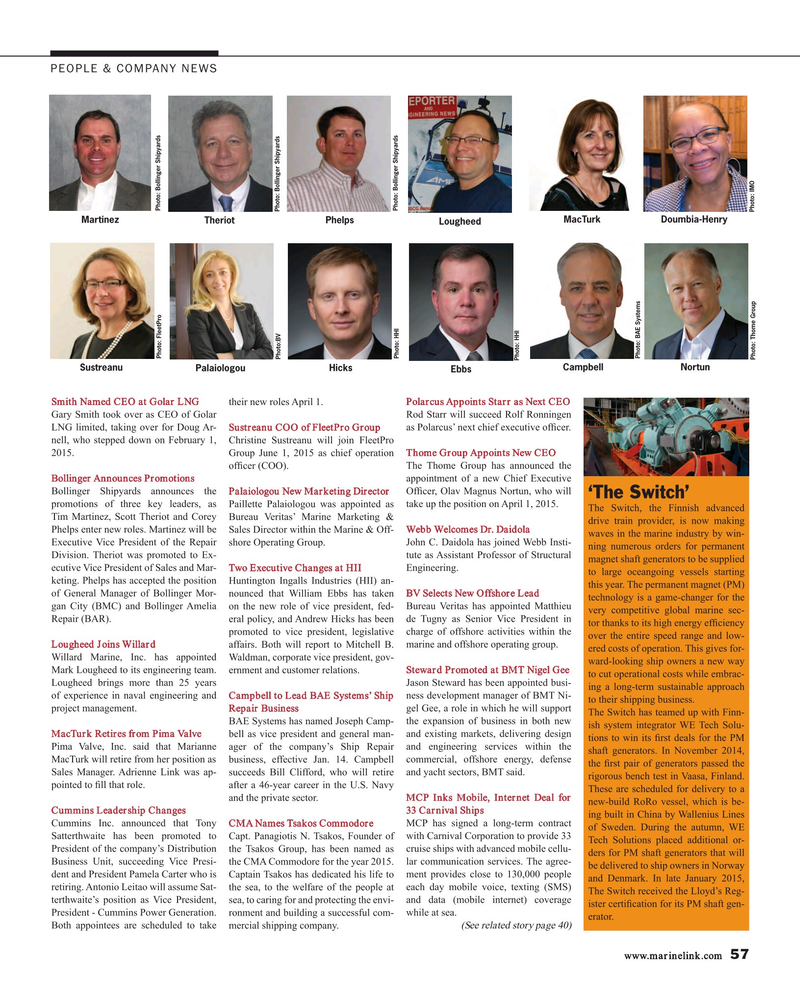 Maritime Reporter Magazine, page 57,  Feb 2015