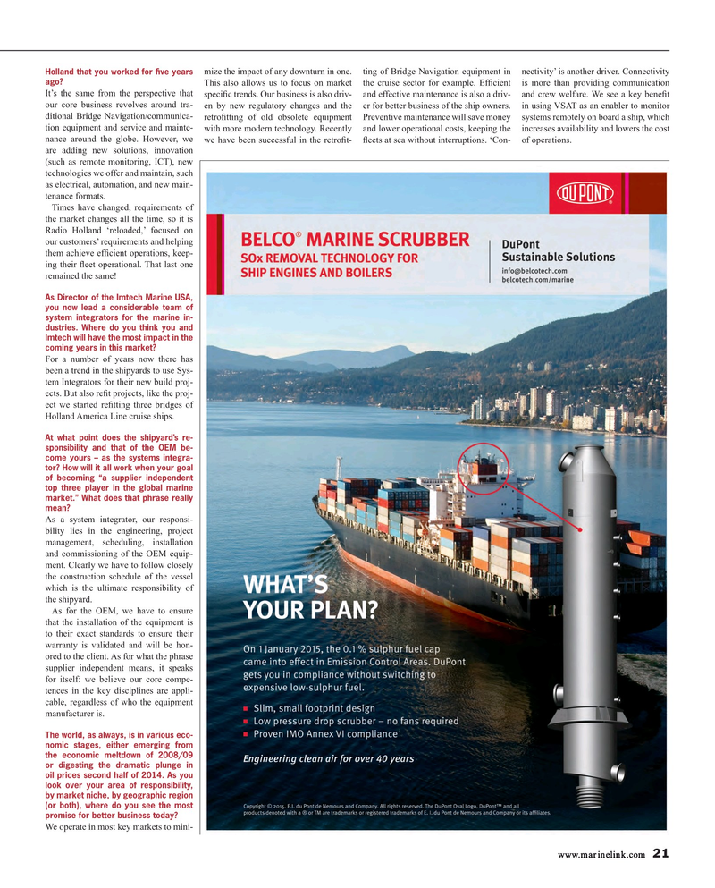 Maritime Reporter Magazine, page 21,  Mar 2015