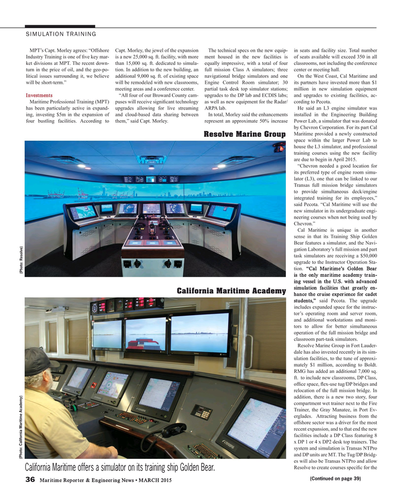 Maritime Reporter Magazine, page 36,  Mar 2015