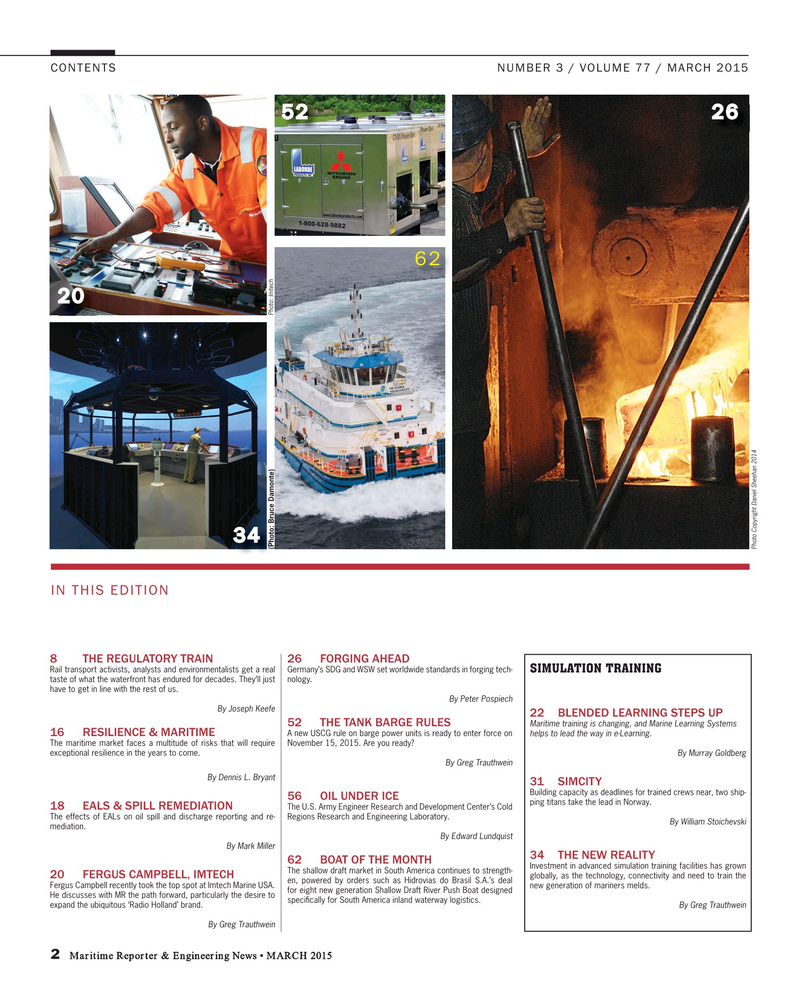 Maritime Reporter Magazine, page 2,  Mar 2015