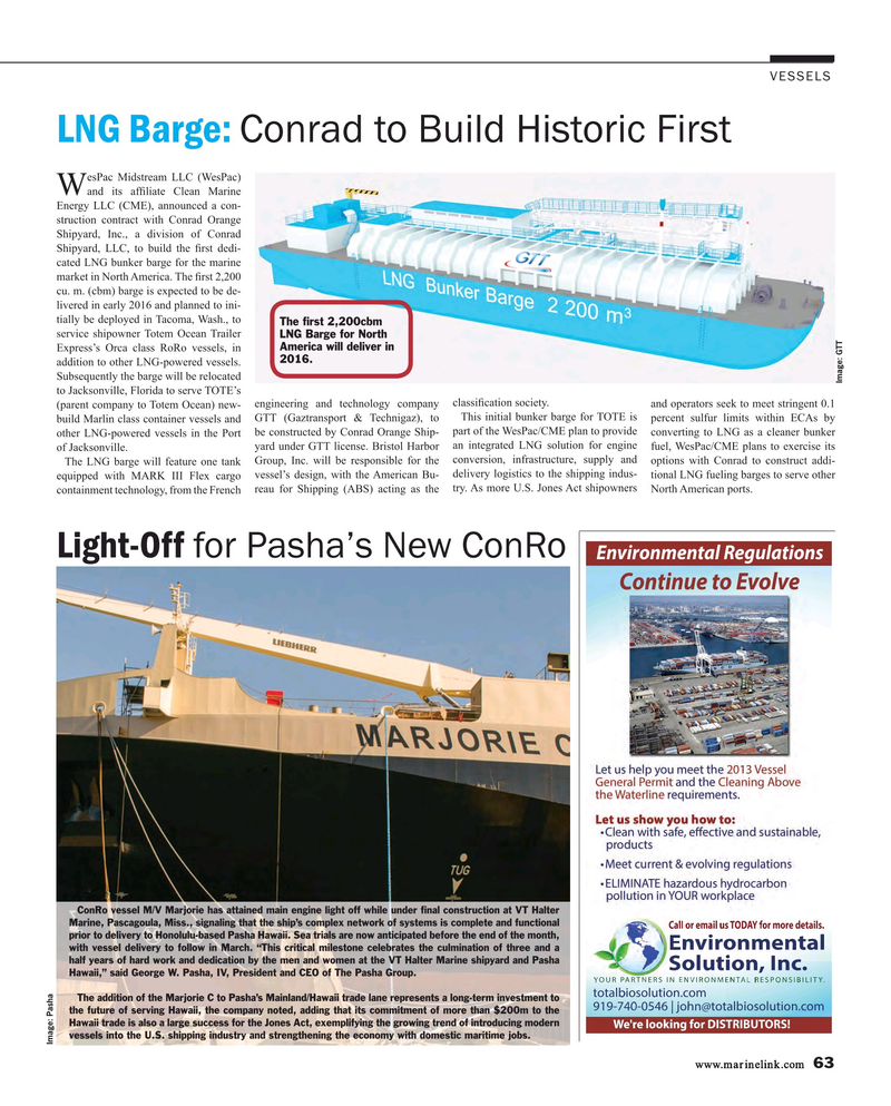 Maritime Reporter Magazine, page 63,  Mar 2015