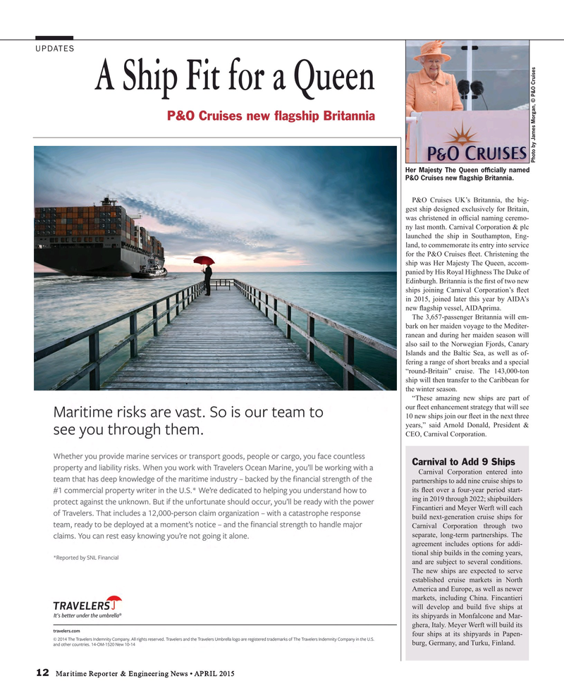 Maritime Reporter Magazine, page 12,  Apr 2015