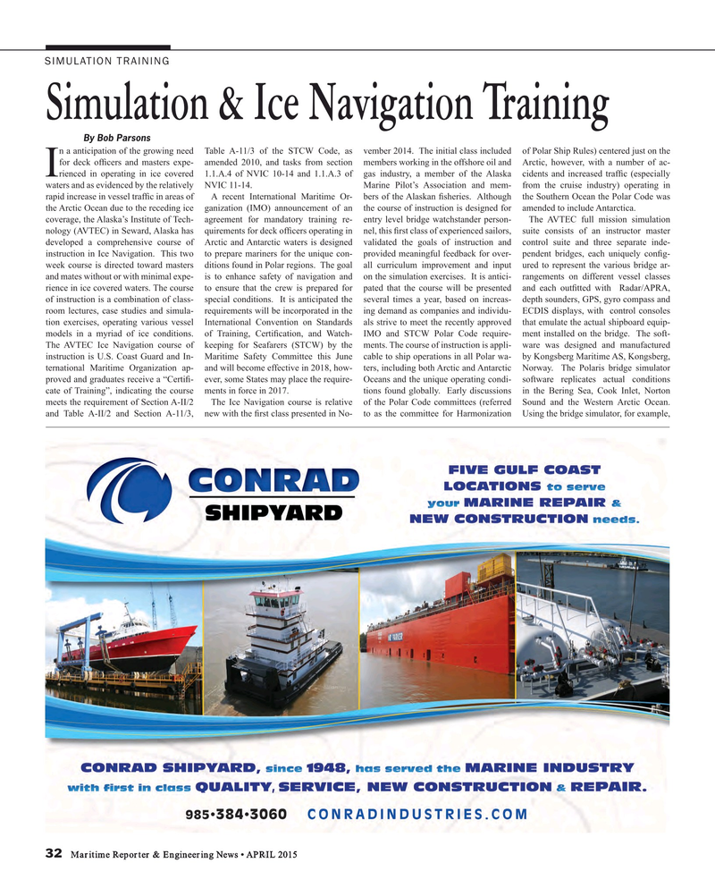Maritime Reporter Magazine, page 32,  Apr 2015