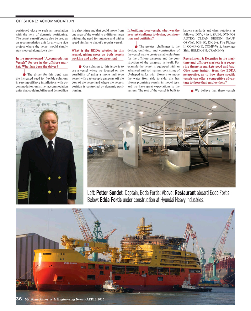 Maritime Reporter Magazine, page 36,  Apr 2015