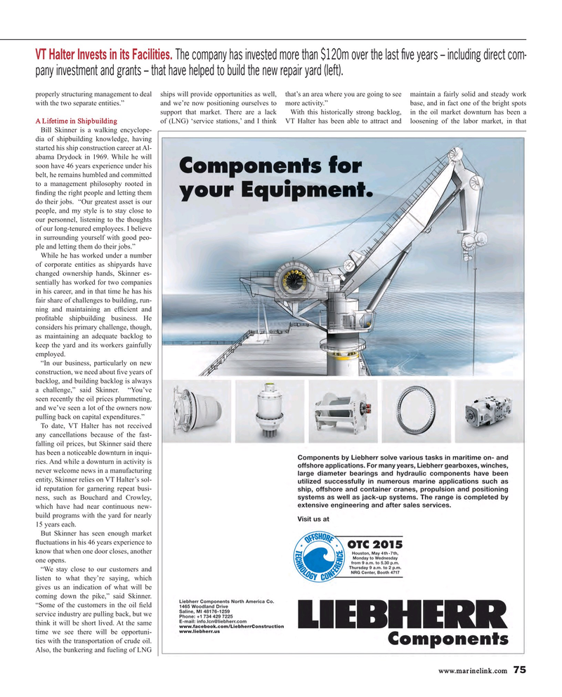 Maritime Reporter Magazine, page 75,  Apr 2015