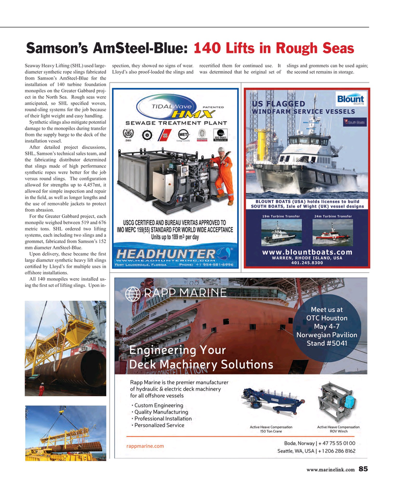 Maritime Reporter Magazine, page 85,  Apr 2015