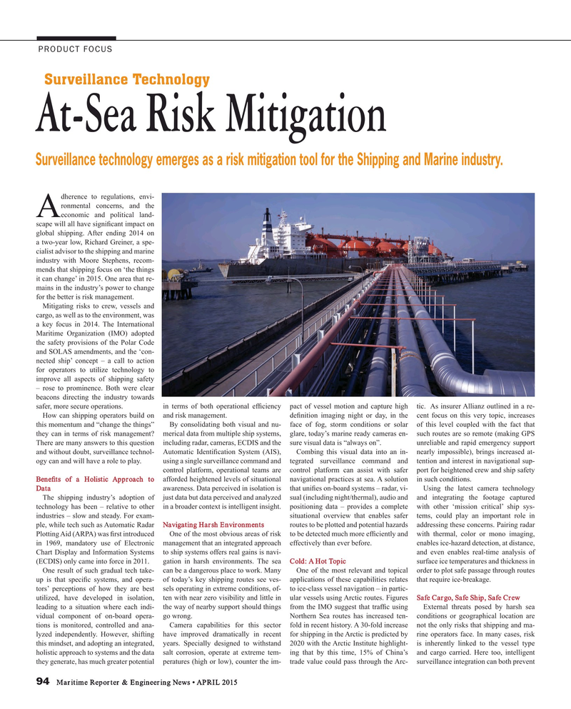 Maritime Reporter Magazine, page 94,  Apr 2015