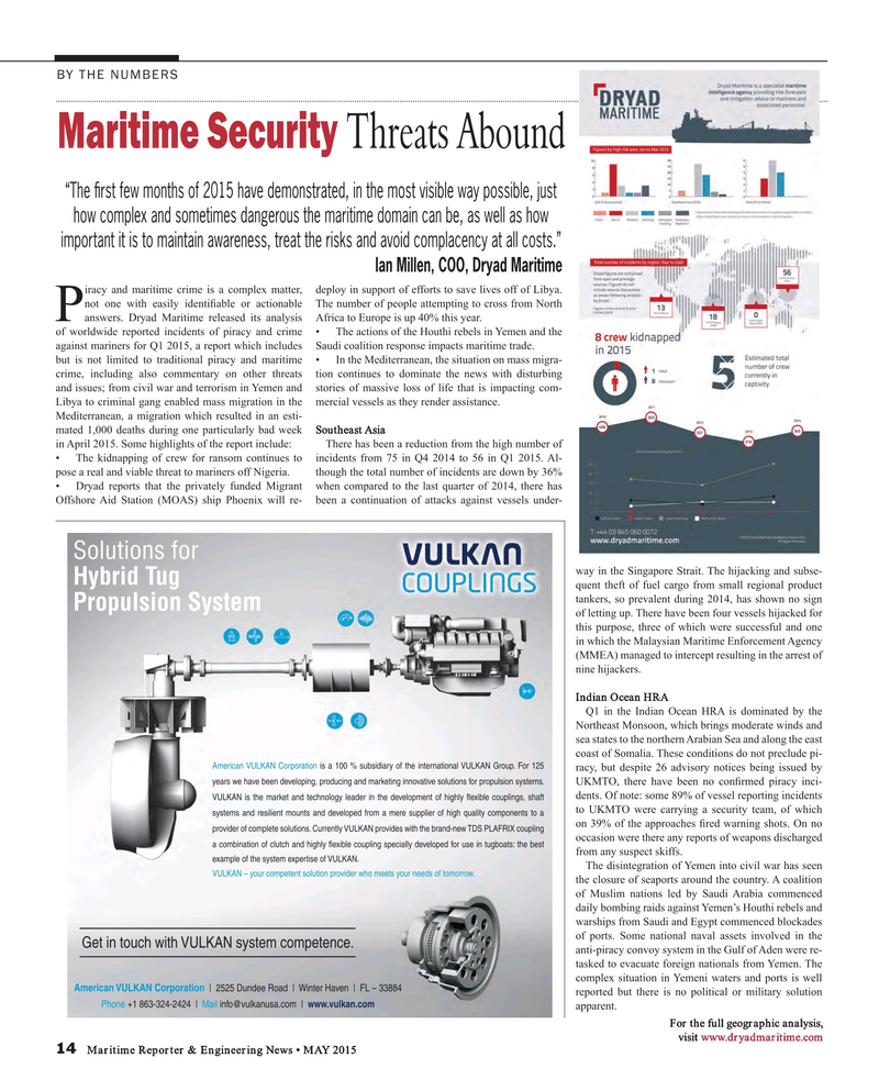 Maritime Reporter Magazine, page 14,  May 2015