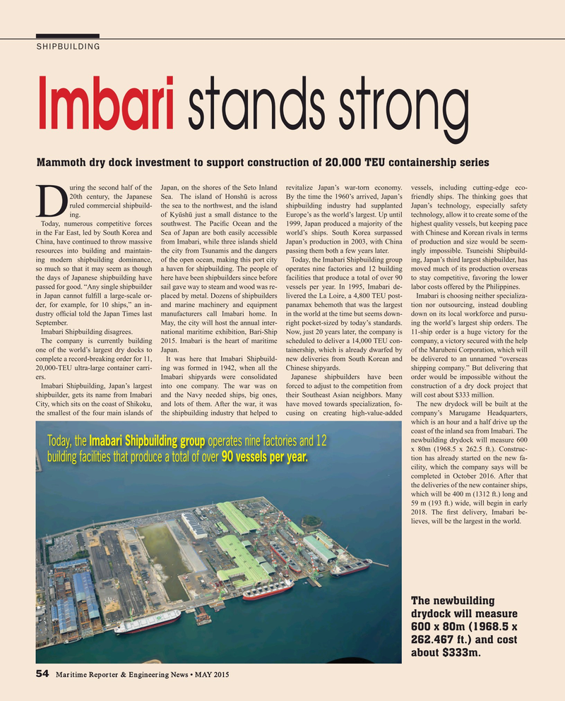 Maritime Reporter Magazine, page 54,  May 2015