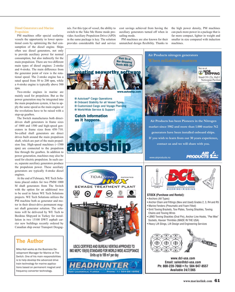 Maritime Reporter Magazine, page 61,  May 2015