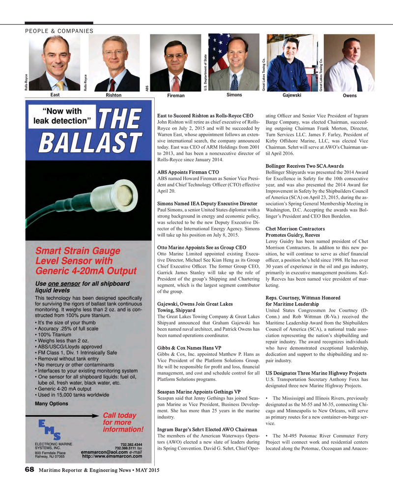 Maritime Reporter Magazine, page 68,  May 2015
