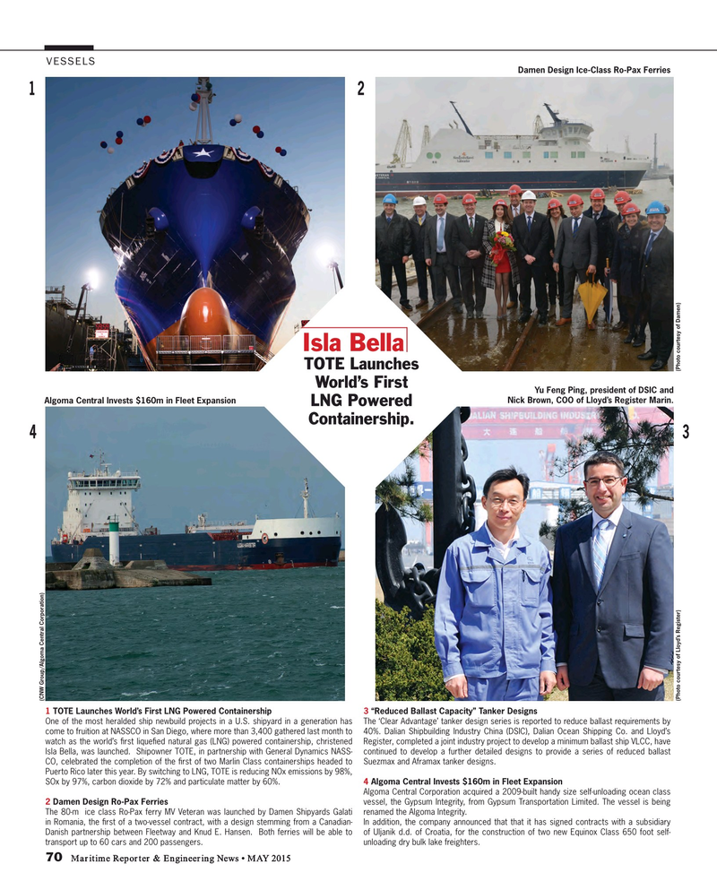 Maritime Reporter Magazine, page 70,  May 2015