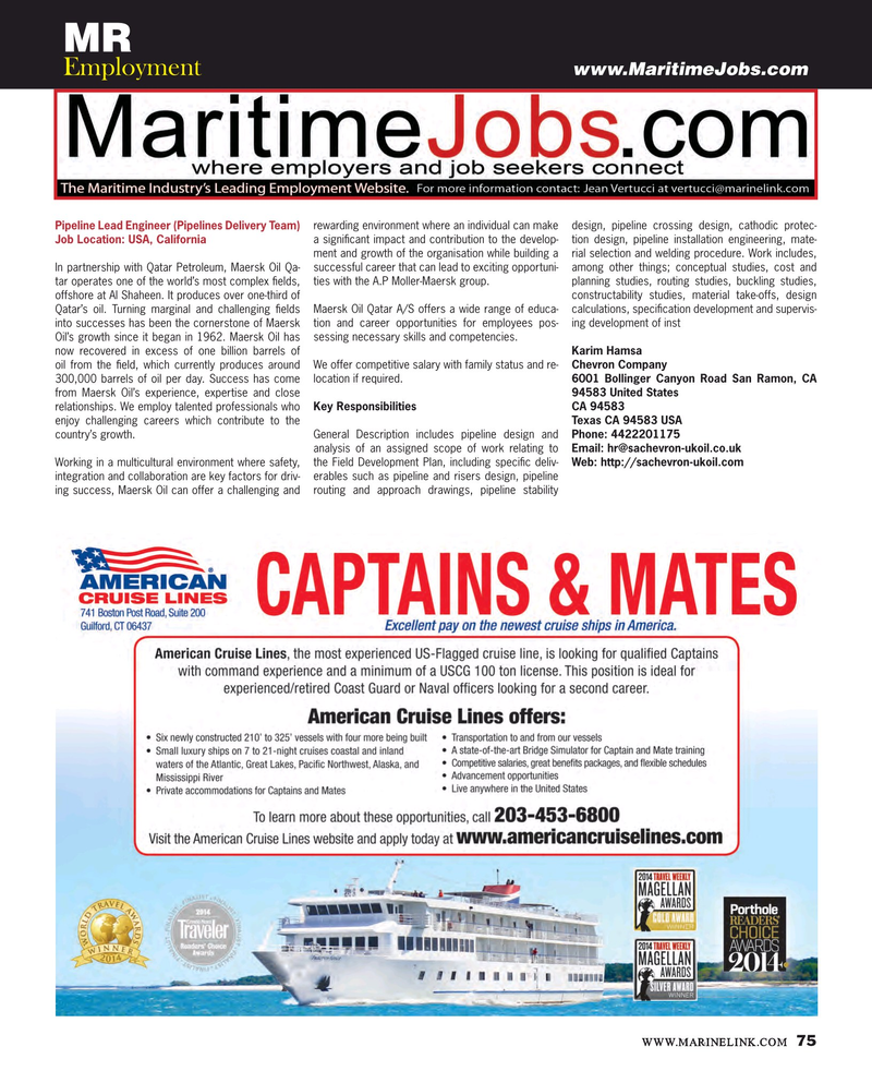 Maritime Reporter Magazine, page 75,  May 2015