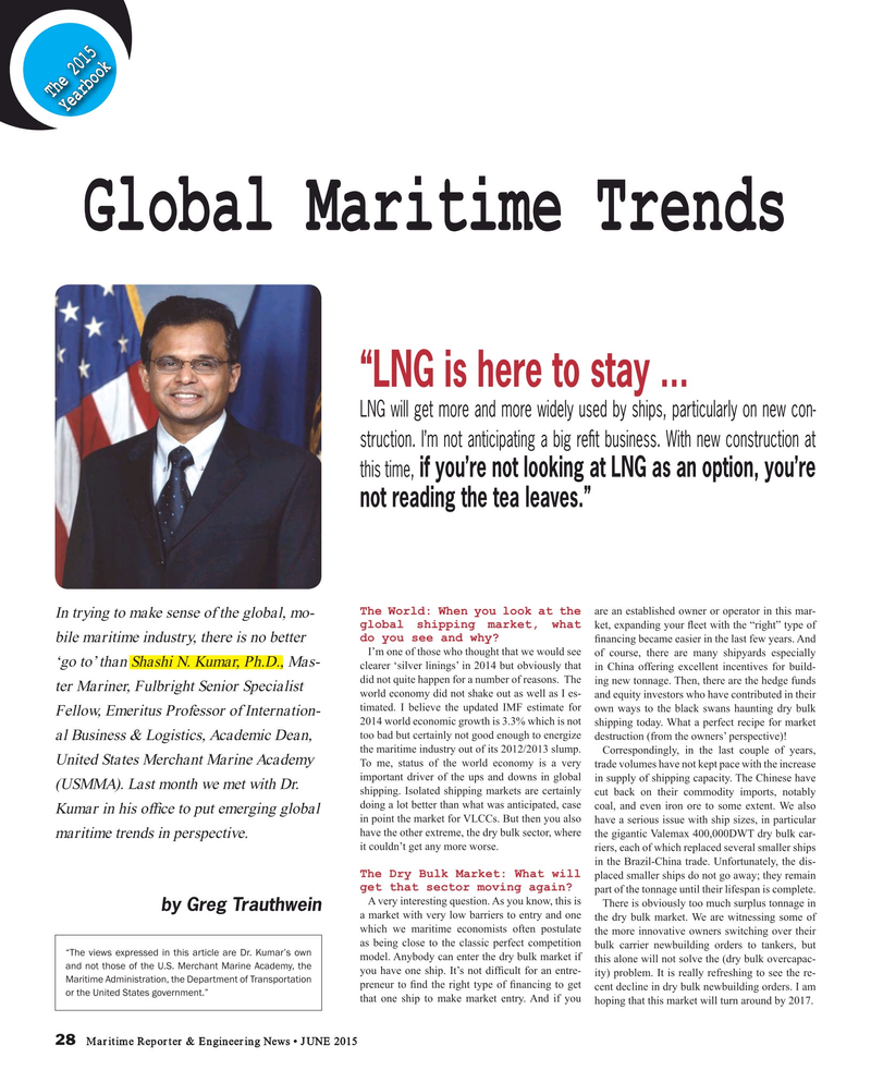 Maritime Reporter Magazine, page 28,  Jun 2015