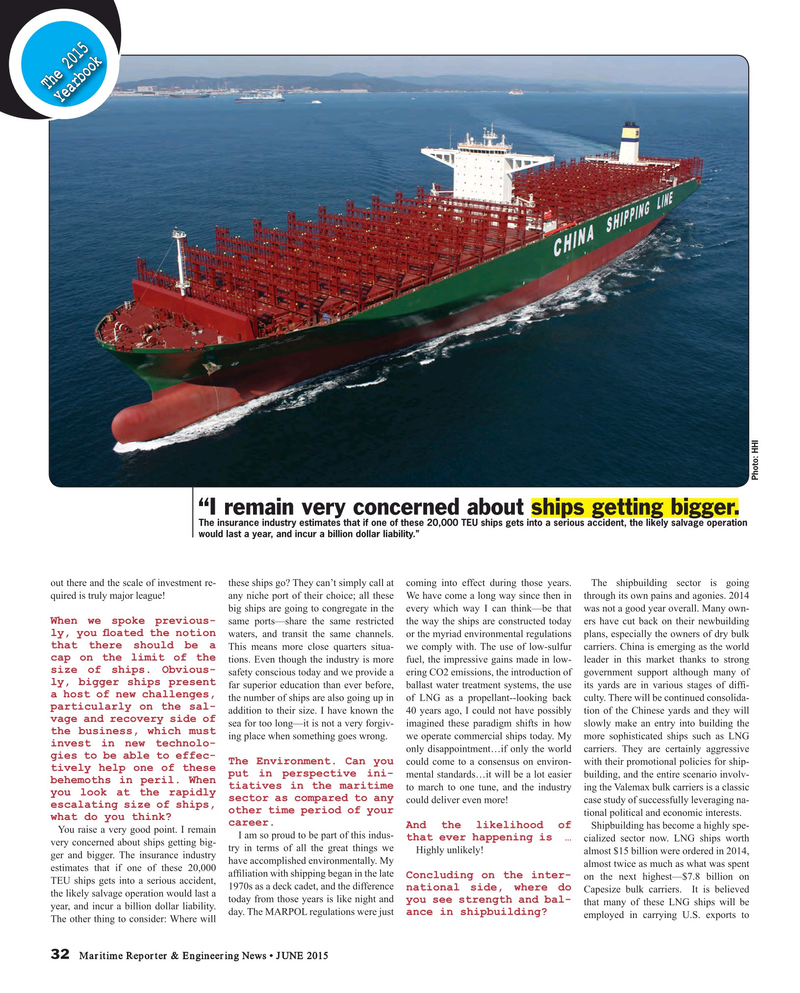Maritime Reporter Magazine, page 32,  Jun 2015