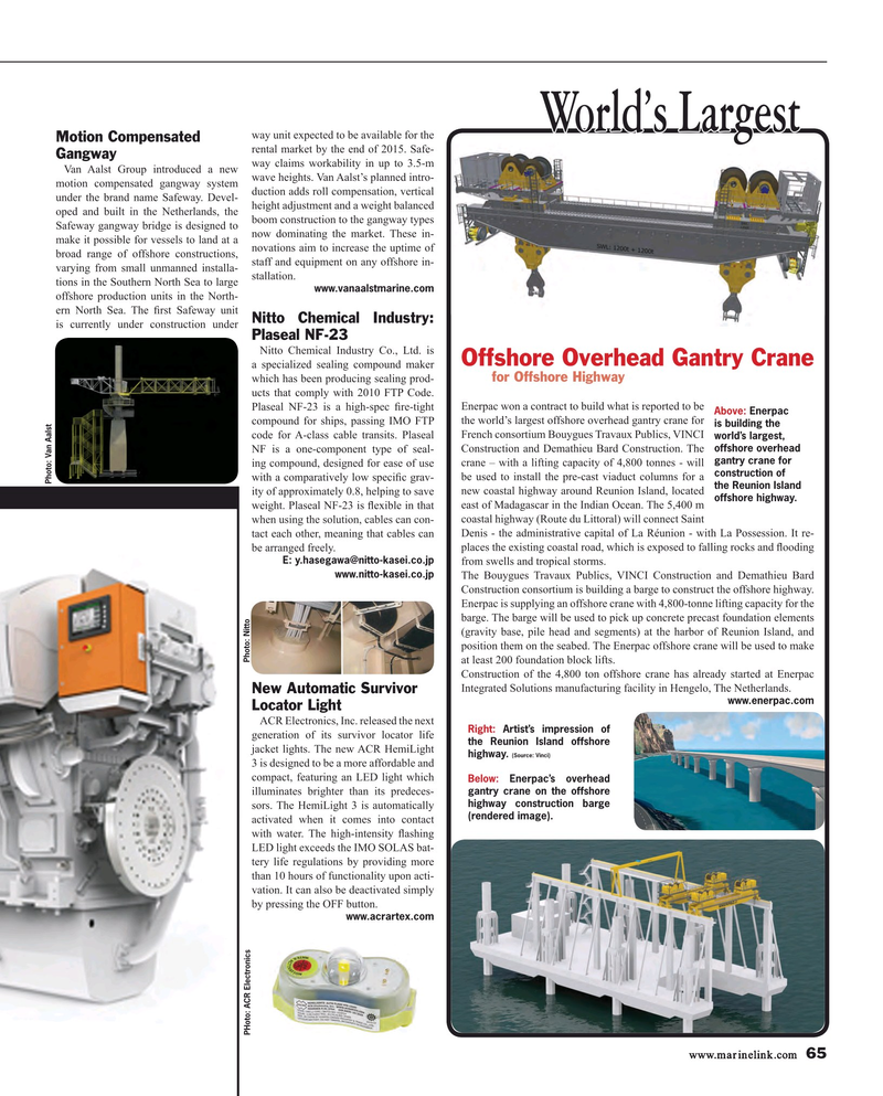 Maritime Reporter Magazine, page 65,  Jun 2015