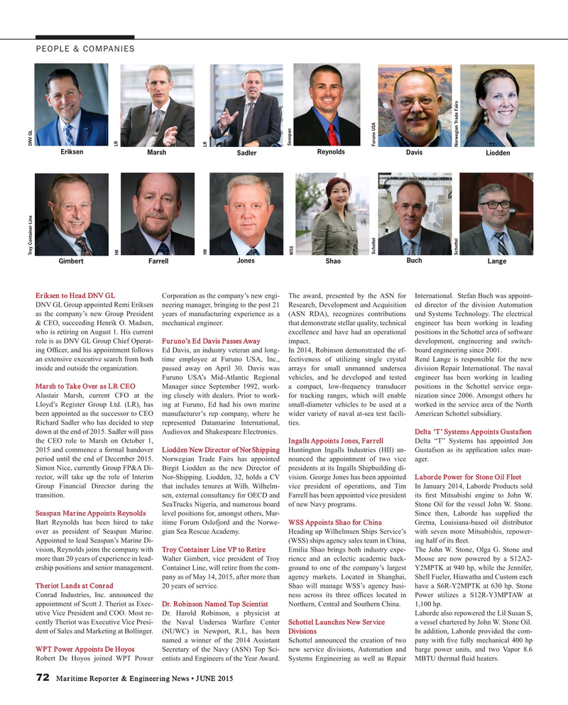 Maritime Reporter Magazine, page 72,  Jun 2015