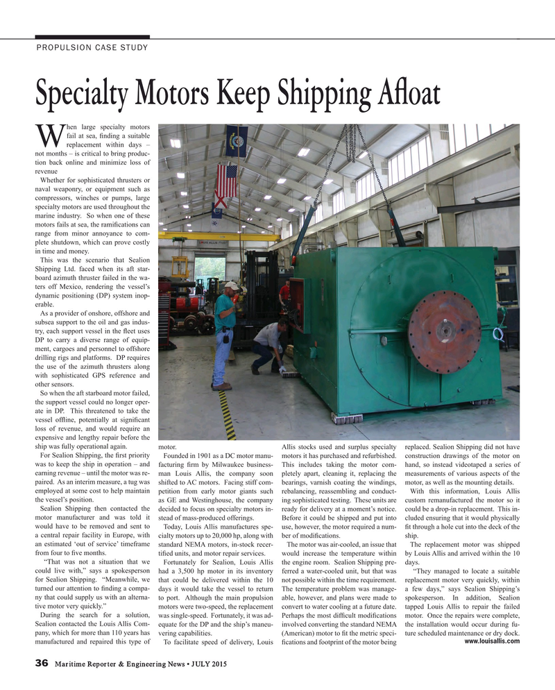 Maritime Reporter Magazine, page 36,  Jul 2015