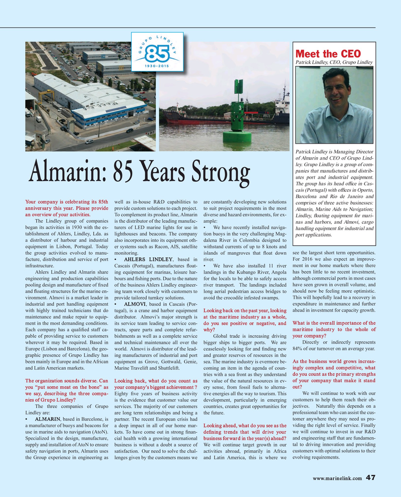 Maritime Reporter Magazine, page 47,  Jul 2015