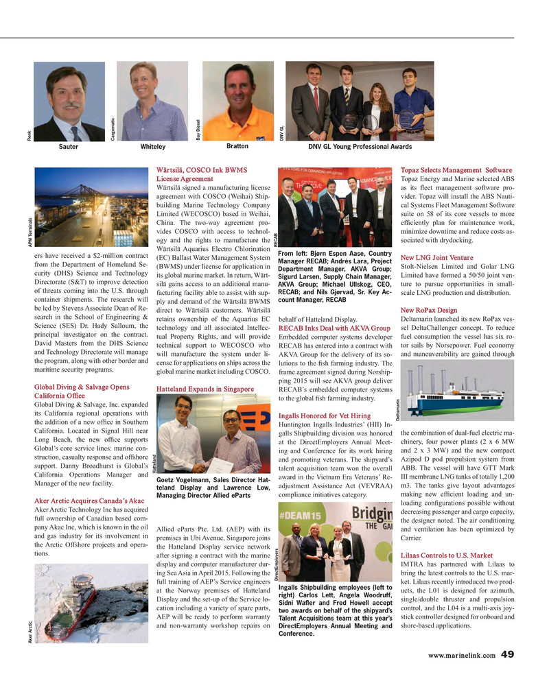 Maritime Reporter Magazine, page 49,  Jul 2015