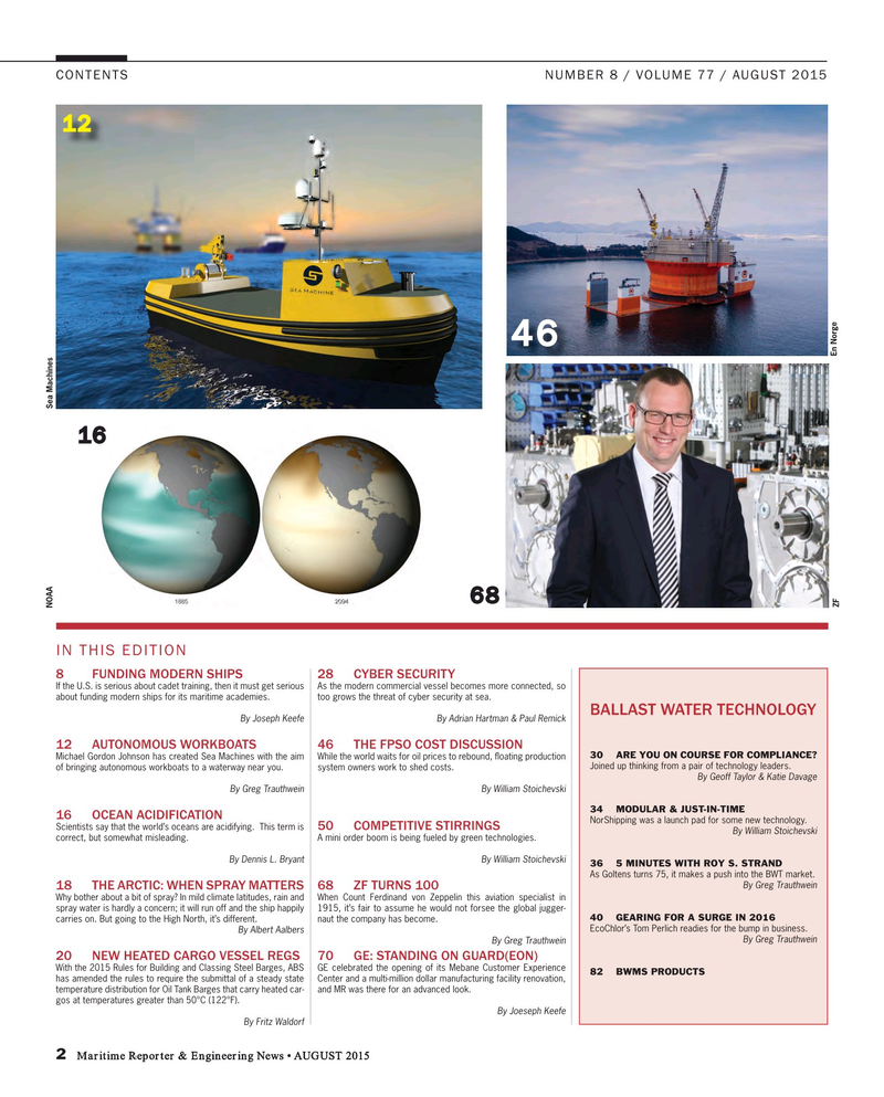 Maritime Reporter Magazine, page 2,  Aug 2015