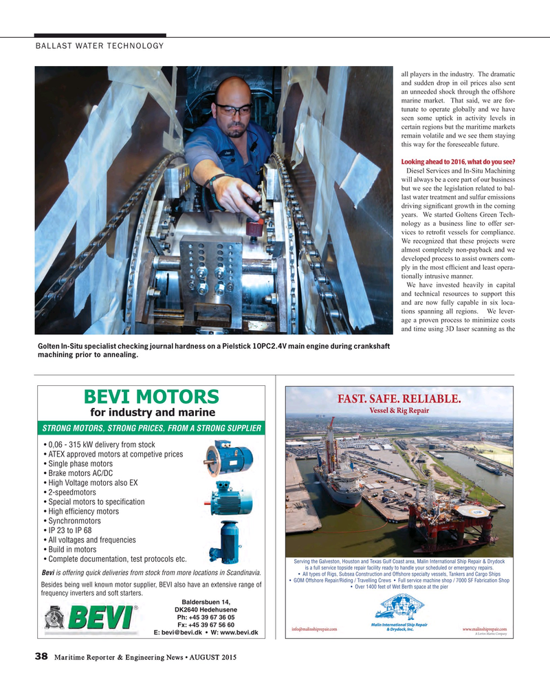 Maritime Reporter Magazine, page 38,  Aug 2015
