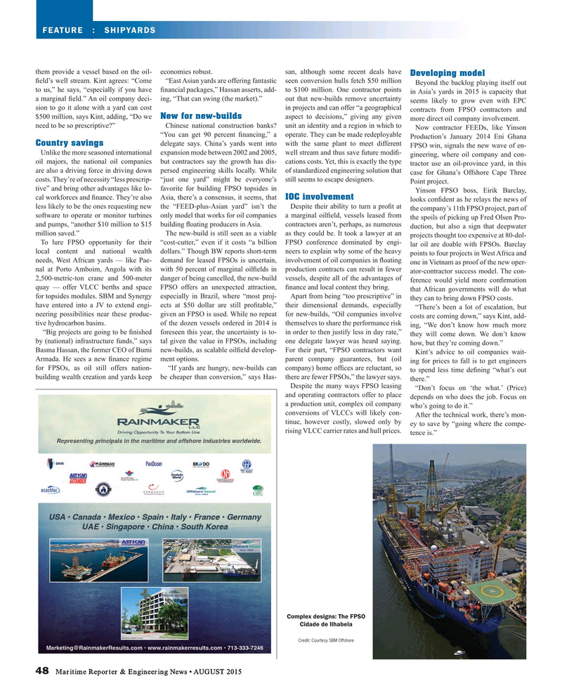 Maritime Reporter Magazine, page 48,  Aug 2015