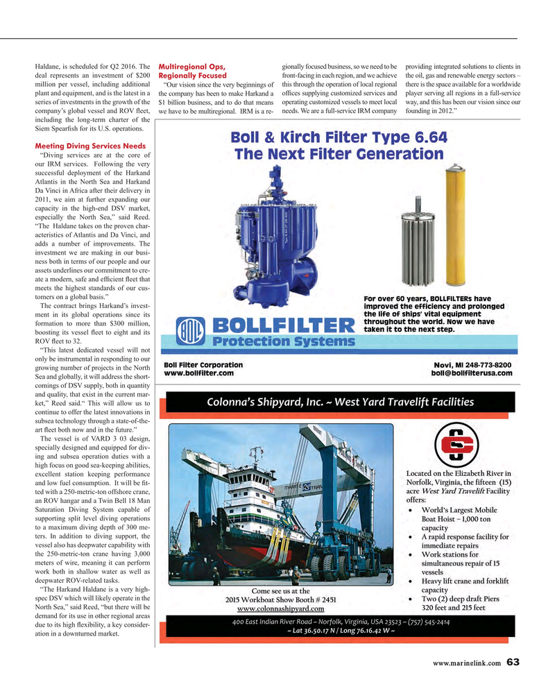 Maritime Reporter Magazine, page 63,  Aug 2015