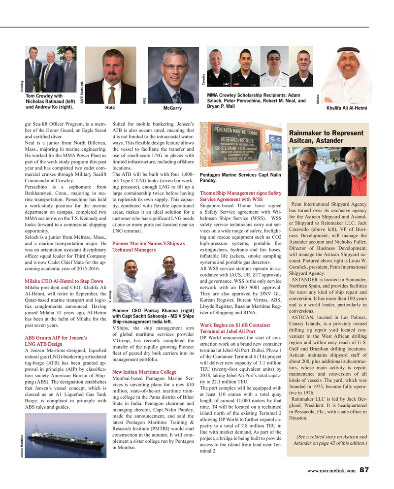 Maritime Reporter Magazine, page 87,  Aug 2015