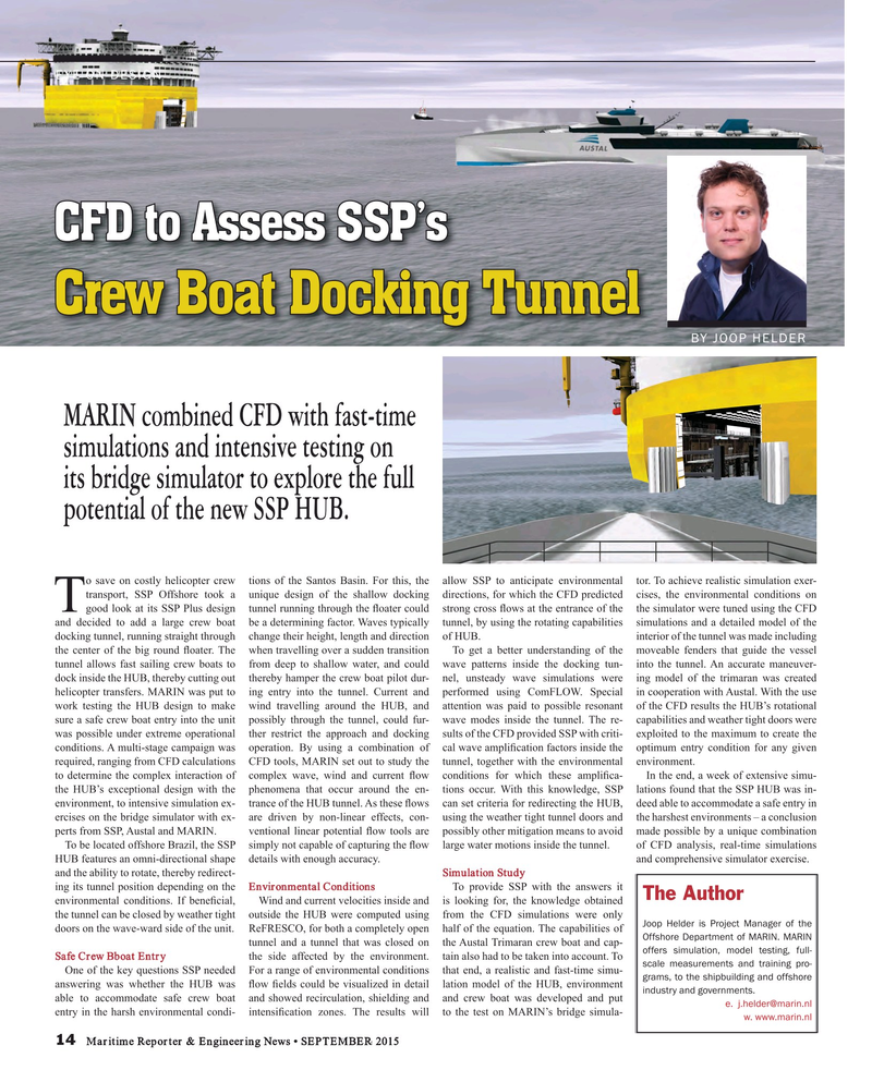 Maritime Reporter Magazine, page 14,  Sep 2015