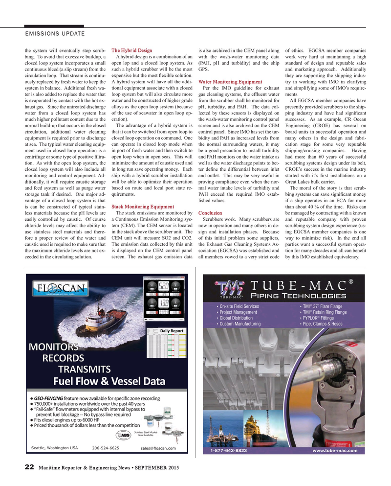 Maritime Reporter Magazine, page 22,  Sep 2015