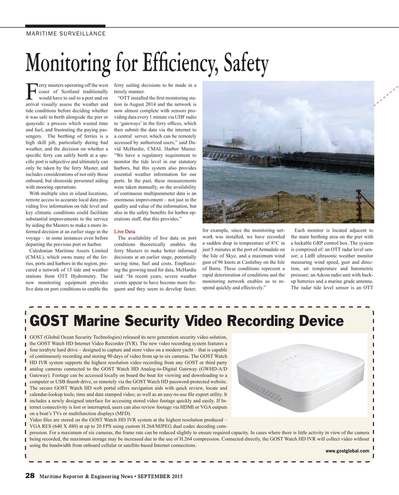 Maritime Reporter Magazine, page 28,  Sep 2015