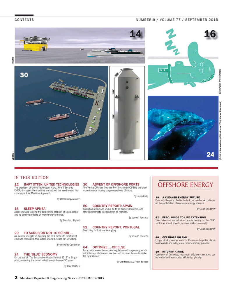 Maritime Reporter Magazine, page 2,  Sep 2015