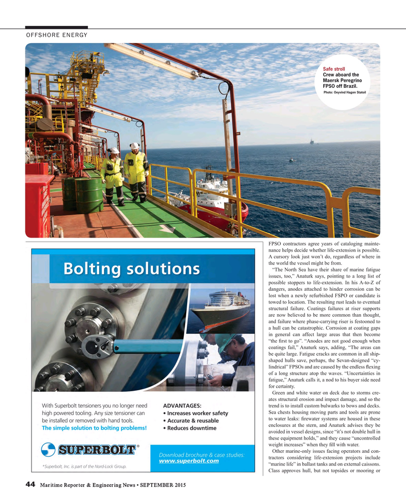 Maritime Reporter Magazine, page 44,  Sep 2015