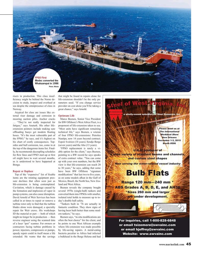 Maritime Reporter Magazine, page 45,  Sep 2015