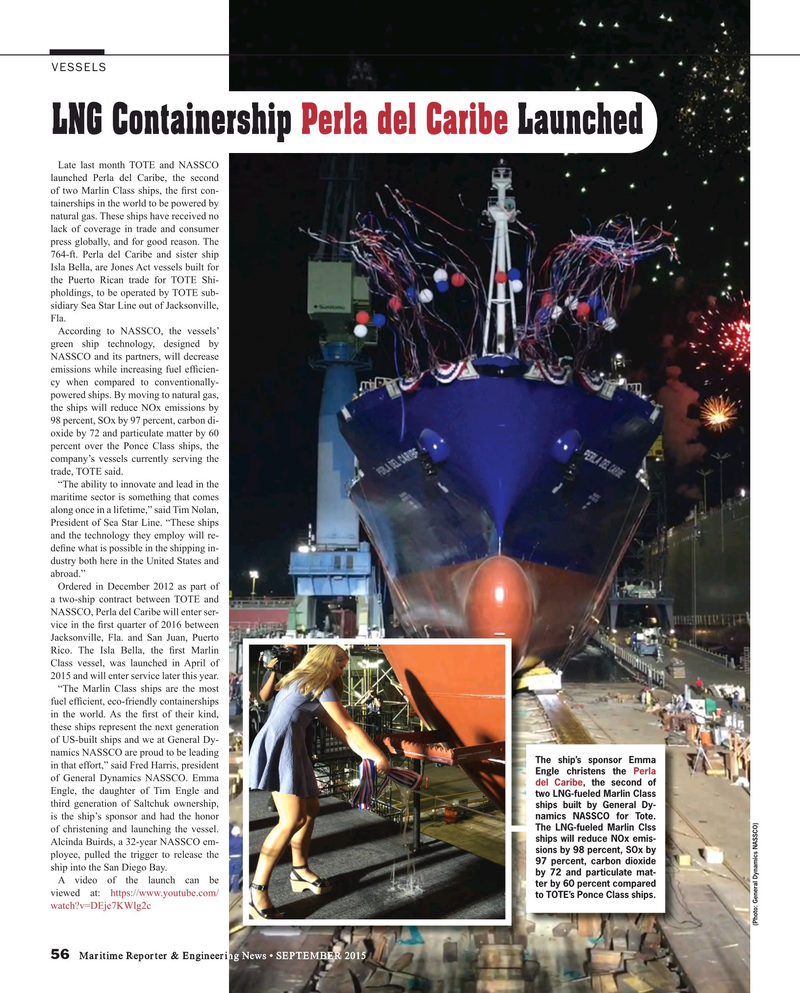 Maritime Reporter Magazine, page 56,  Sep 2015