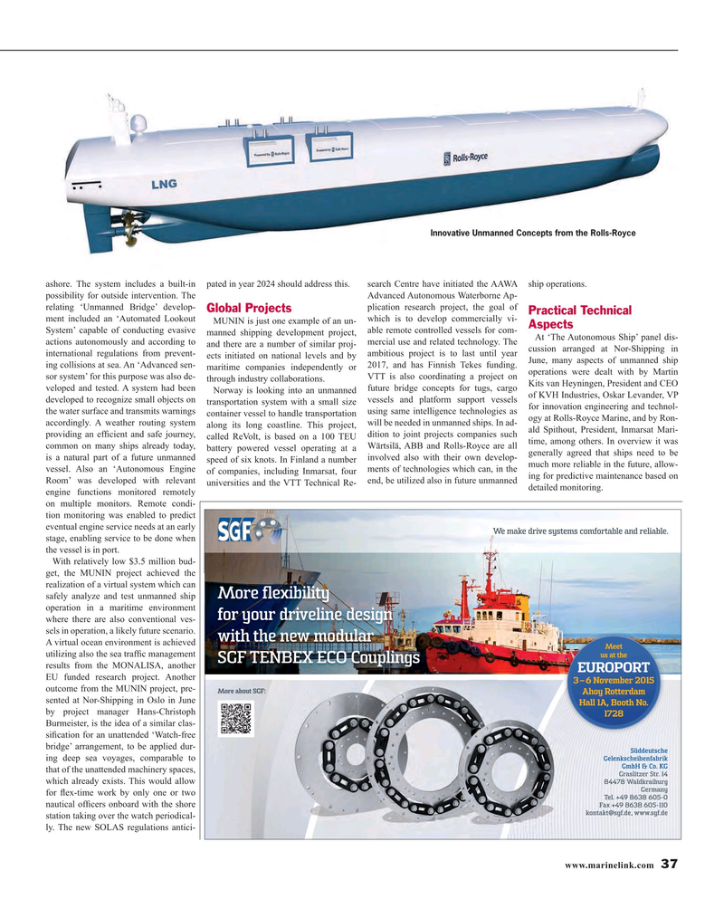 Maritime Reporter Magazine, page 37,  Oct 2015