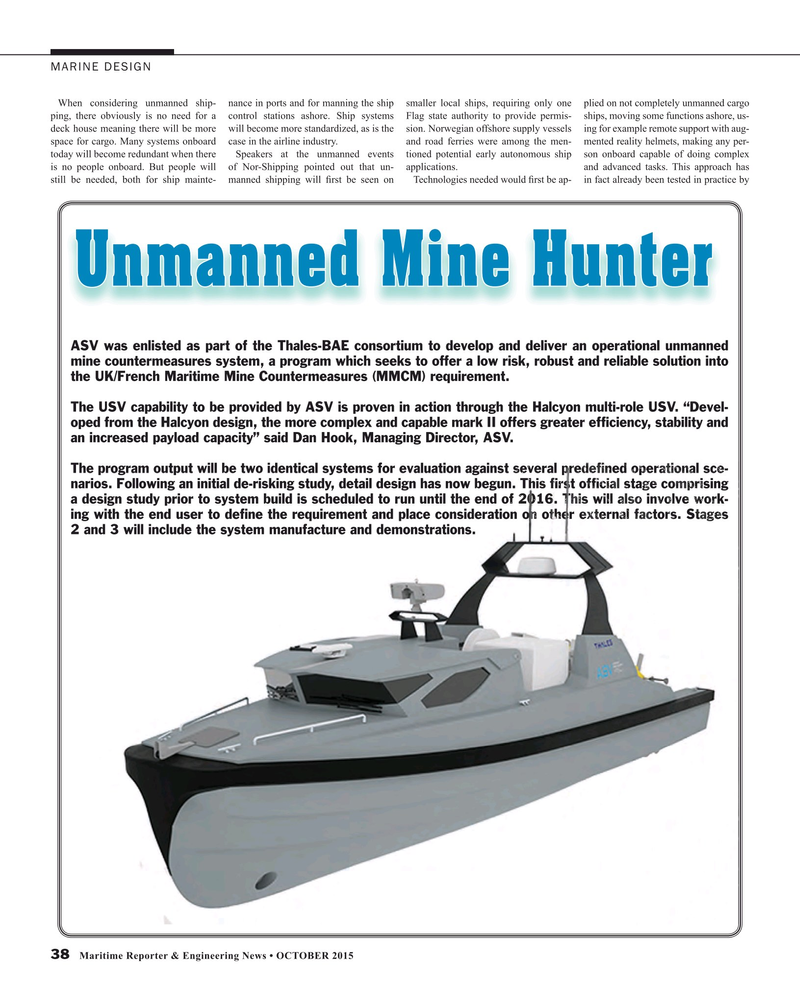 Maritime Reporter Magazine, page 38,  Oct 2015
