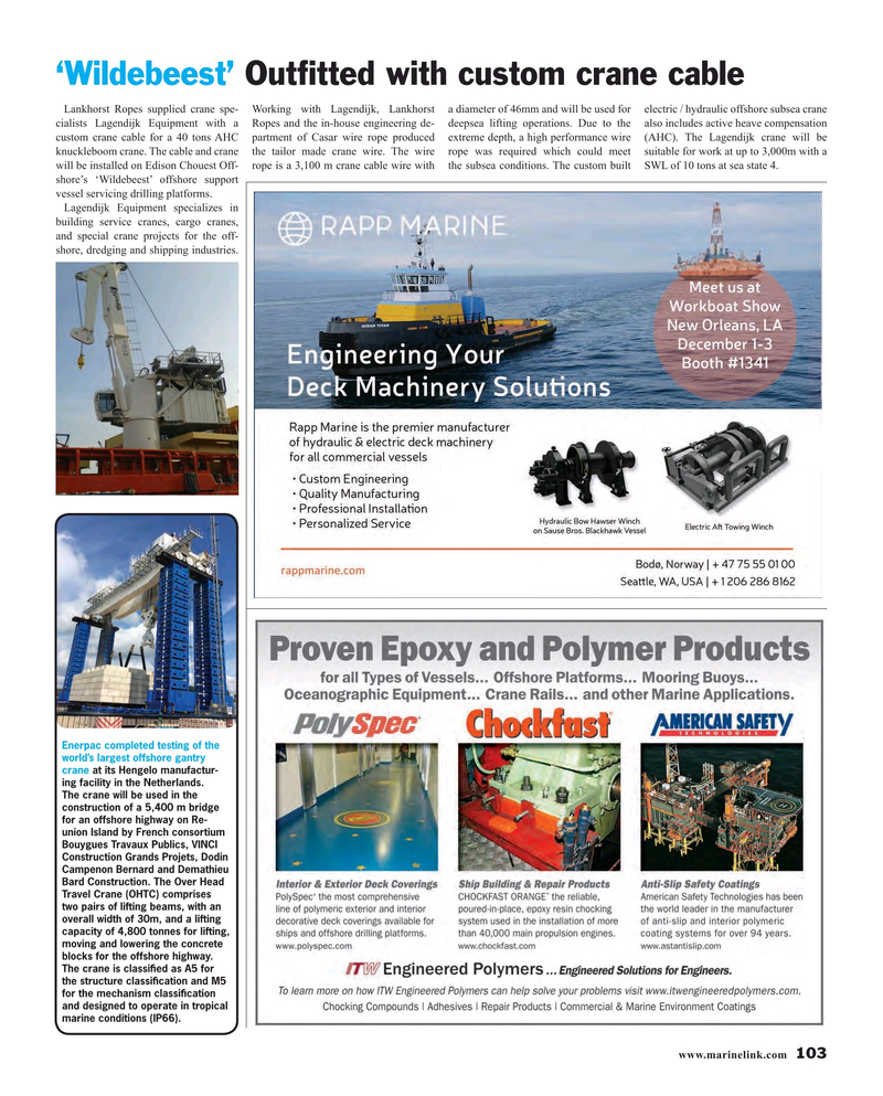 Maritime Reporter Magazine, page 103,  Nov 2015