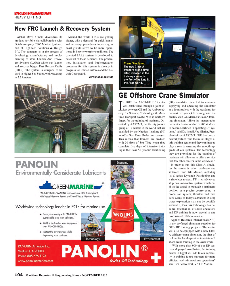 Maritime Reporter Magazine, page 104,  Nov 2015