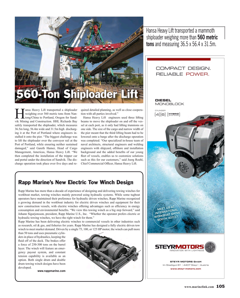 Maritime Reporter Magazine, page 105,  Nov 2015