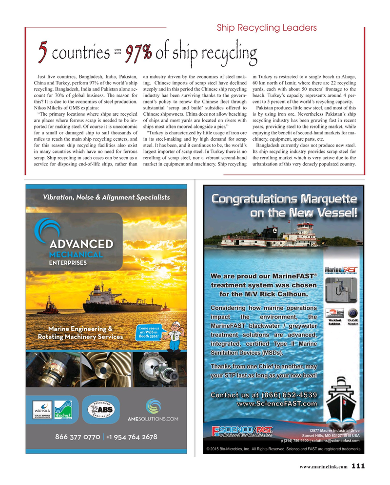 Maritime Reporter Magazine, page 111,  Nov 2015