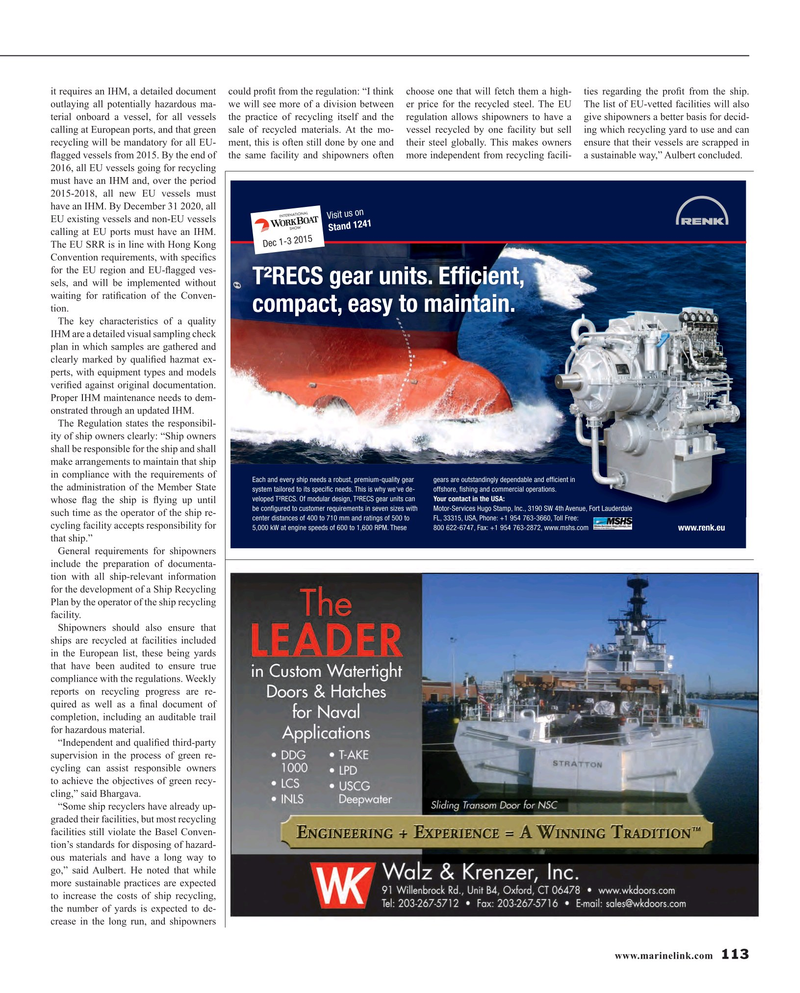 Maritime Reporter Magazine, page 113,  Nov 2015