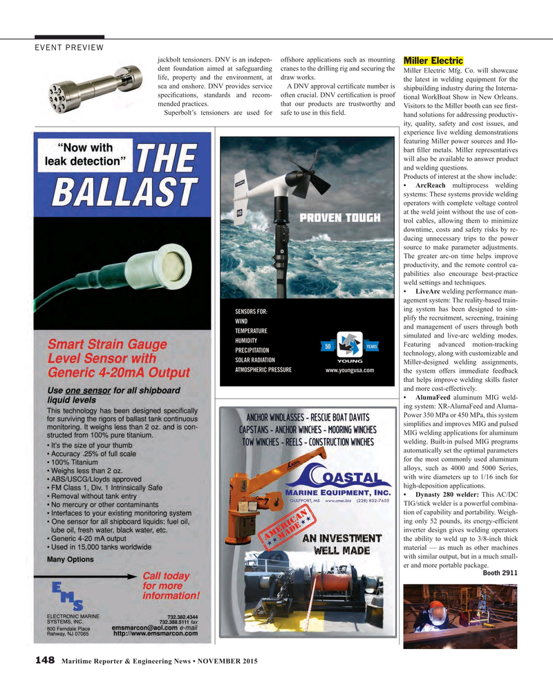 Maritime Reporter Magazine, page 148,  Nov 2015